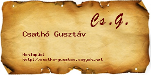 Csathó Gusztáv névjegykártya