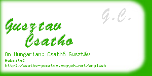 gusztav csatho business card